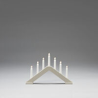 7 Bulb Candlestick Beige