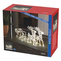 Acrylic Reindeers & Sledge LED