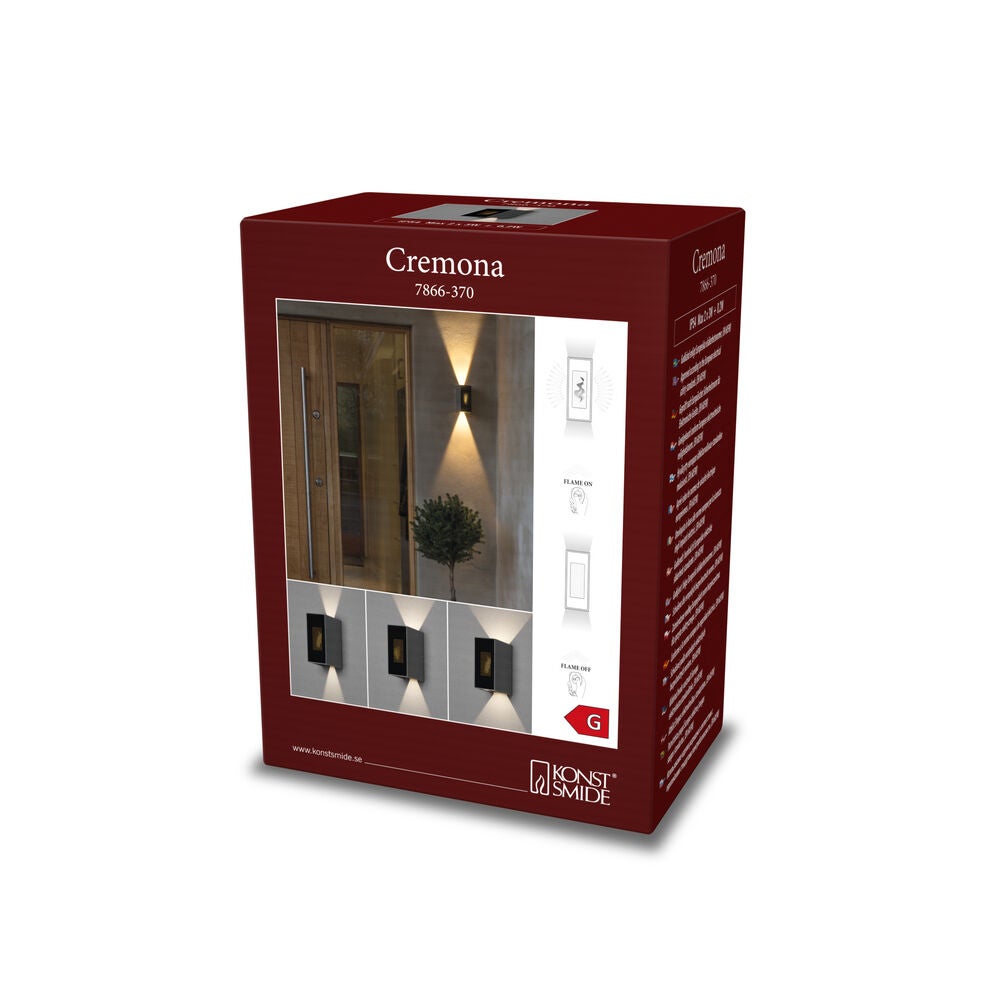 Cremona Wall Light Flame LED