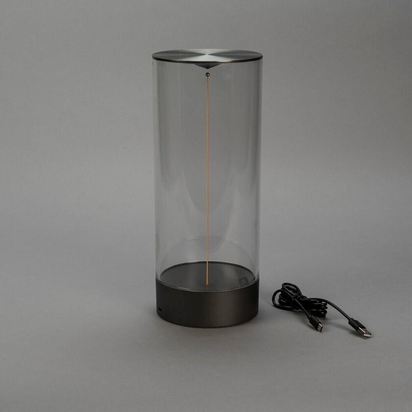 Edison L bordslampa M.Grå USB