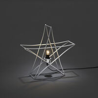 Metallstjärna stående silver