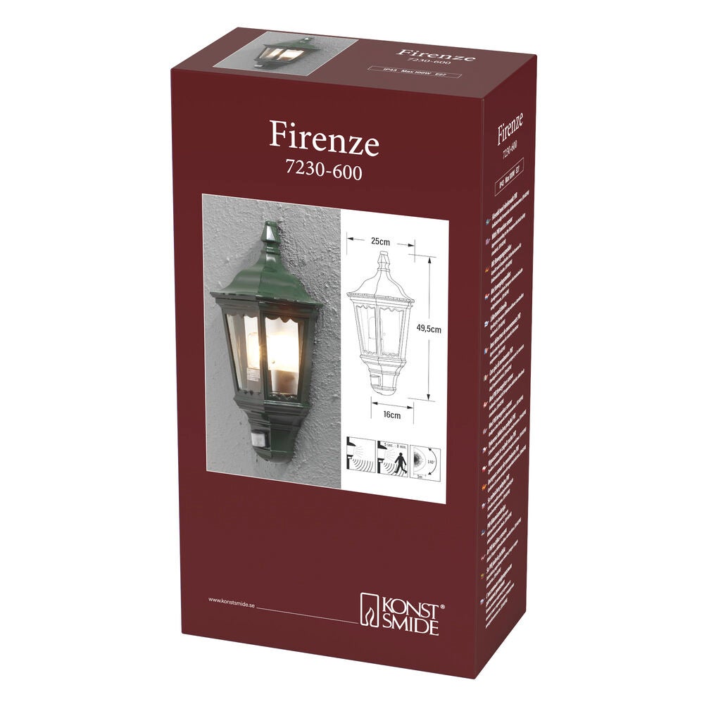Firenze väggplafond E27 PIR