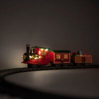Roterande jultåg på räls