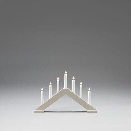 7 Bulb Candlestick Beige