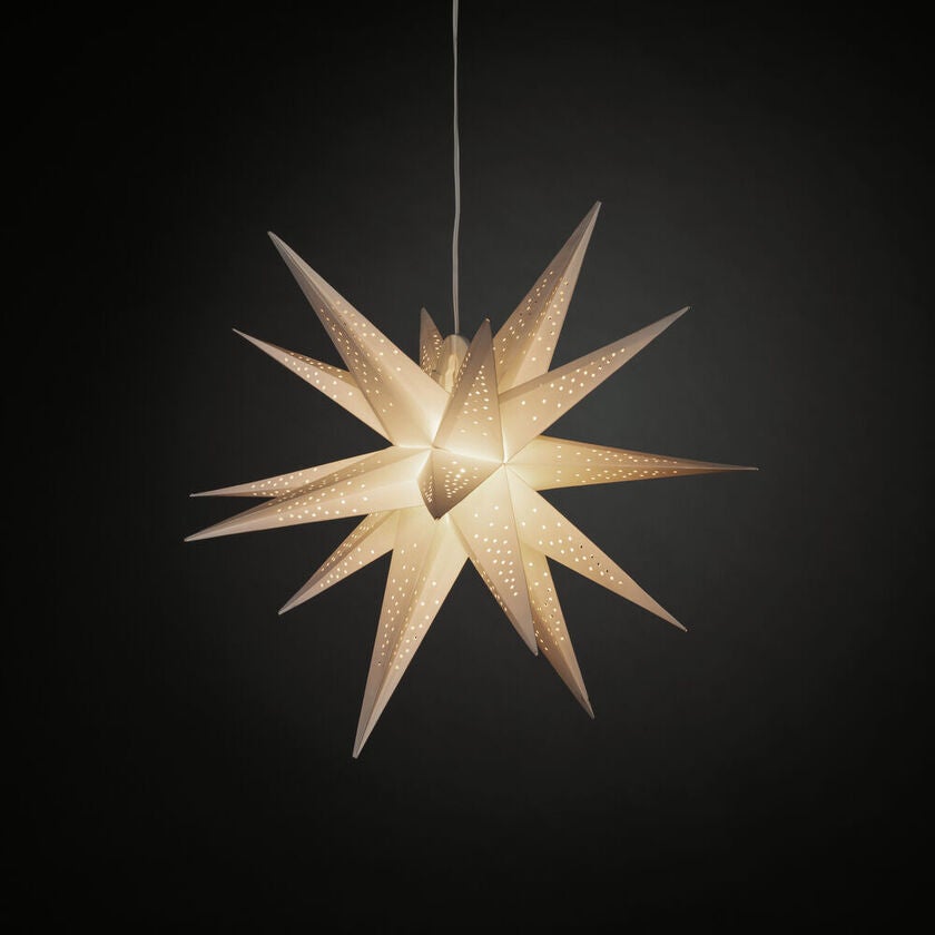 3-D Pappstjärna grå 60 cm LED