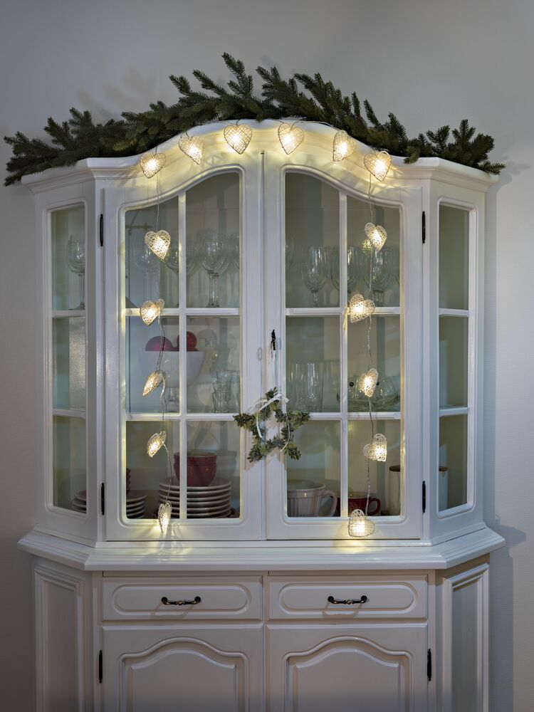 Light set, braided hearts, LED