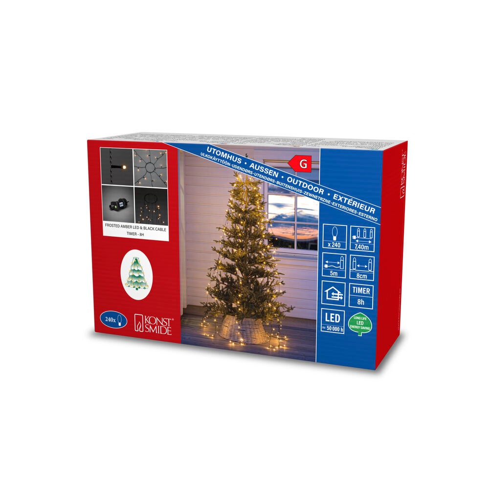 Julgransslinga 240 frostad LED