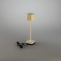 Capri mini bordsl gräddvit USB