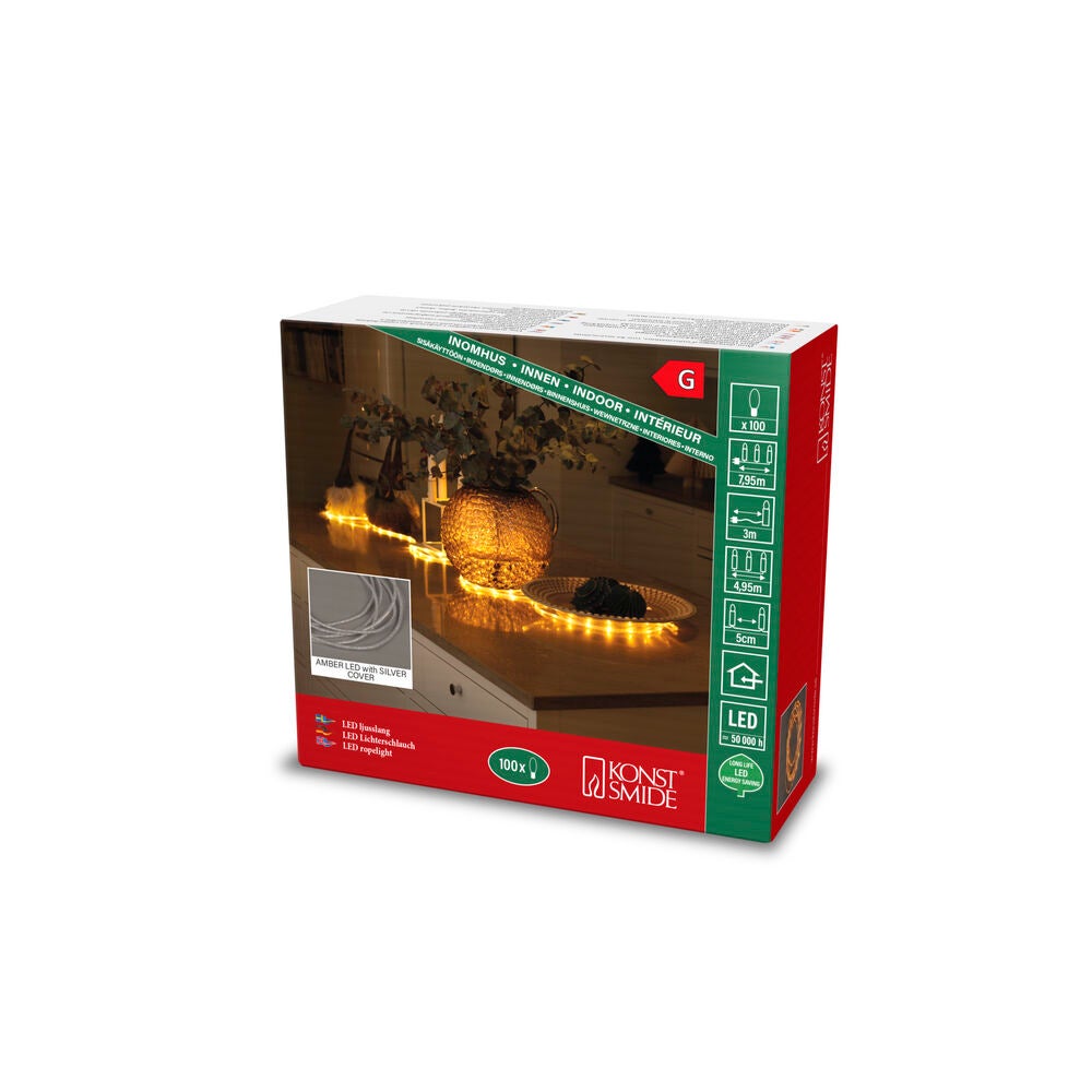 Ljusslang 100 amber LED
