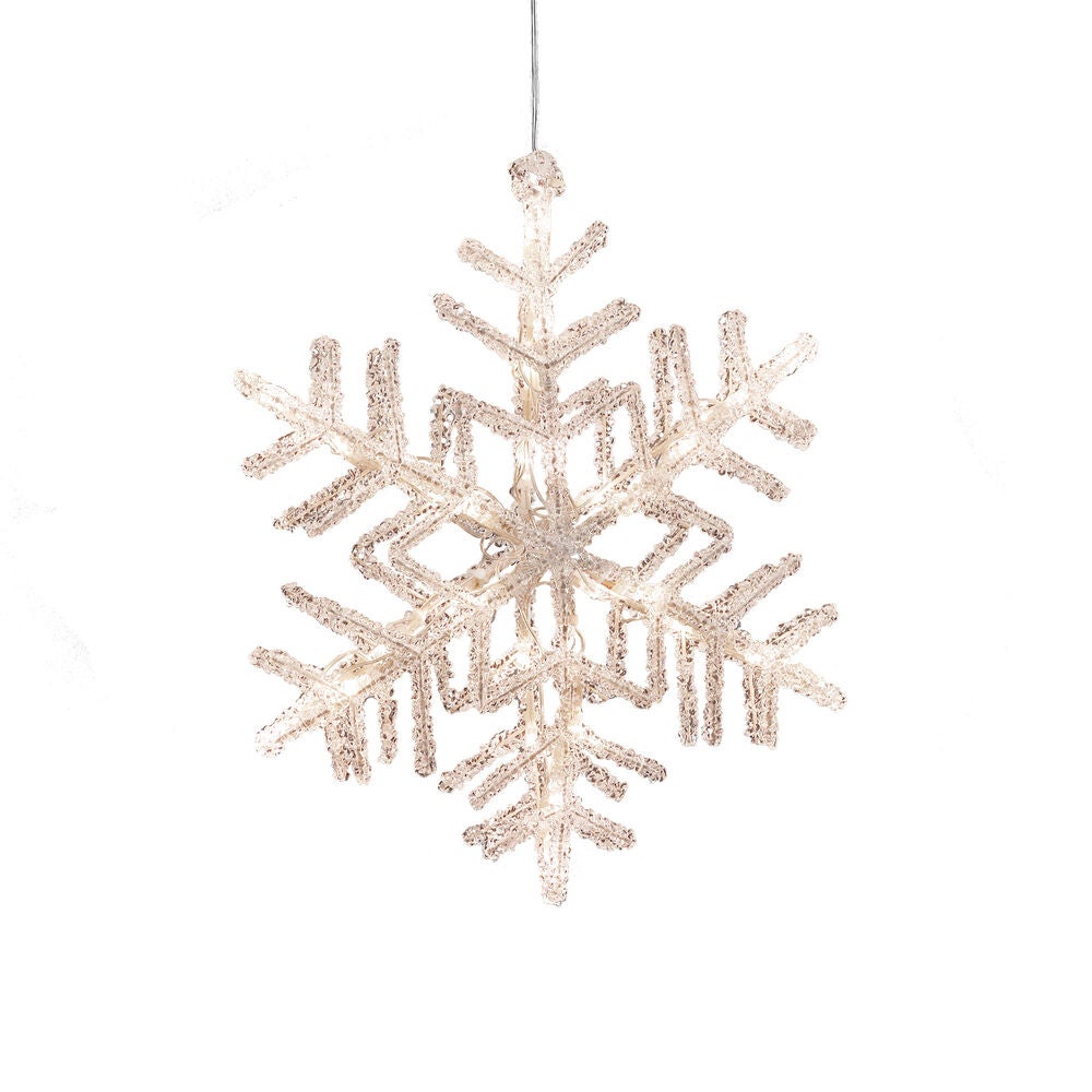 Snöflinga 30cm vvita LED