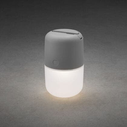 Assisi solcell/USB LED grå