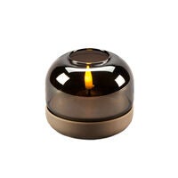 Glass lantern LED Beige