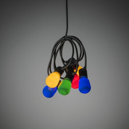 LED Biergartenkette, opal