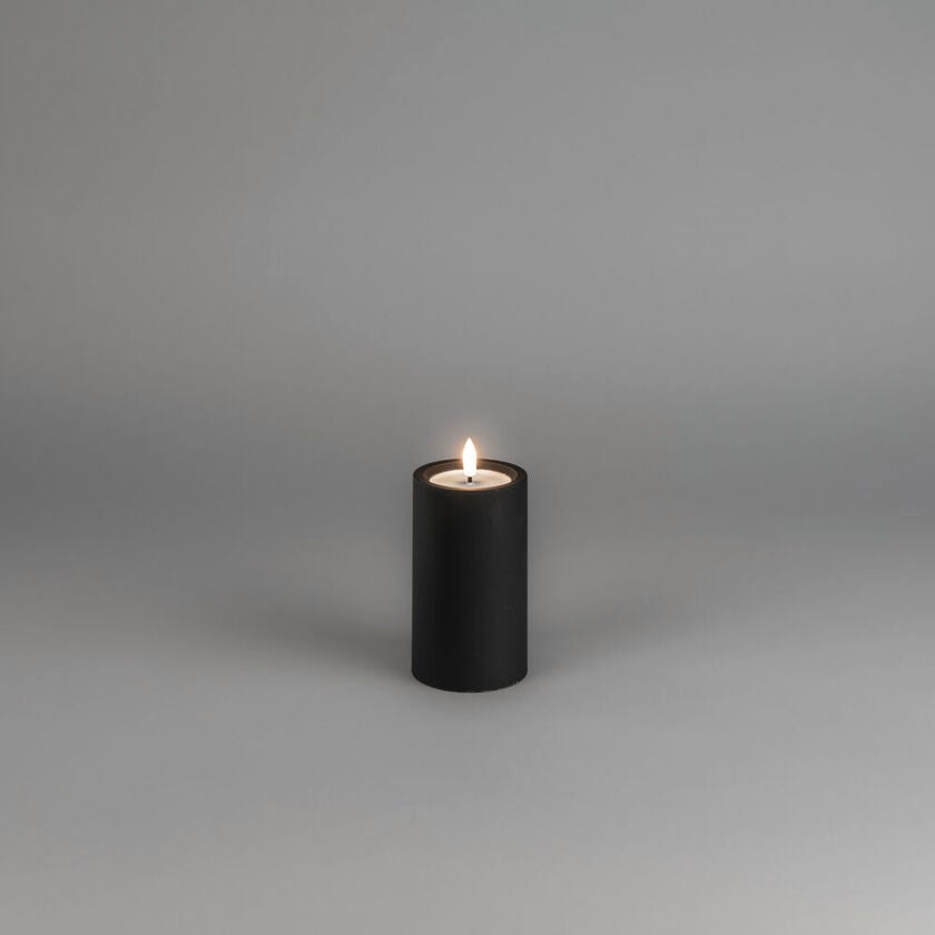 LED candle Black 12cm 2xAA