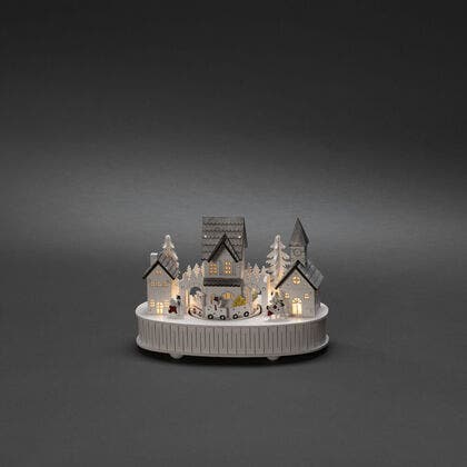 LED Holzhaus u. Kirche, B/B