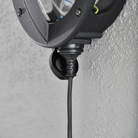 Oden väggl E27 svart eluttag