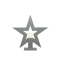 Stående stjärna trä grå E14