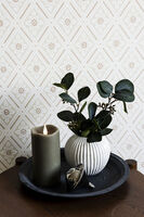 Vaxljus 7,5x14,5cm LED beige