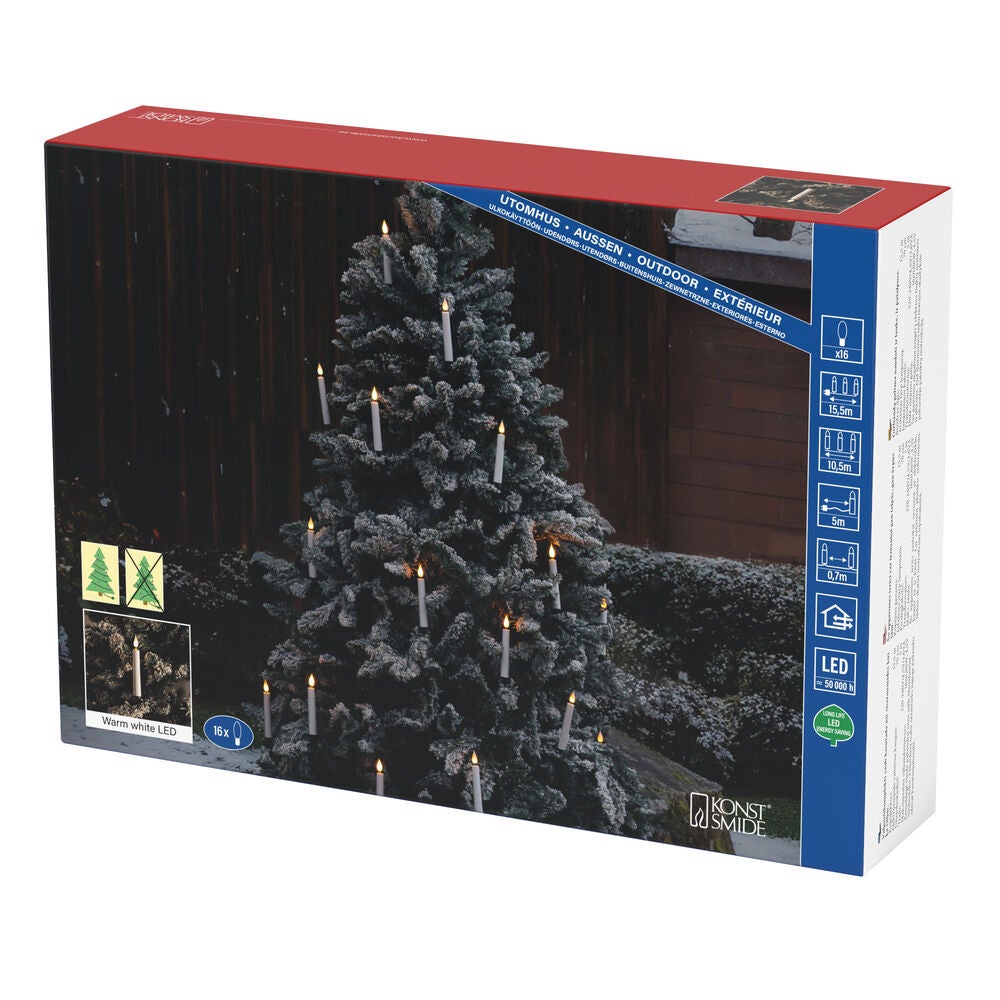 X-mas tree lights 16 3D flame