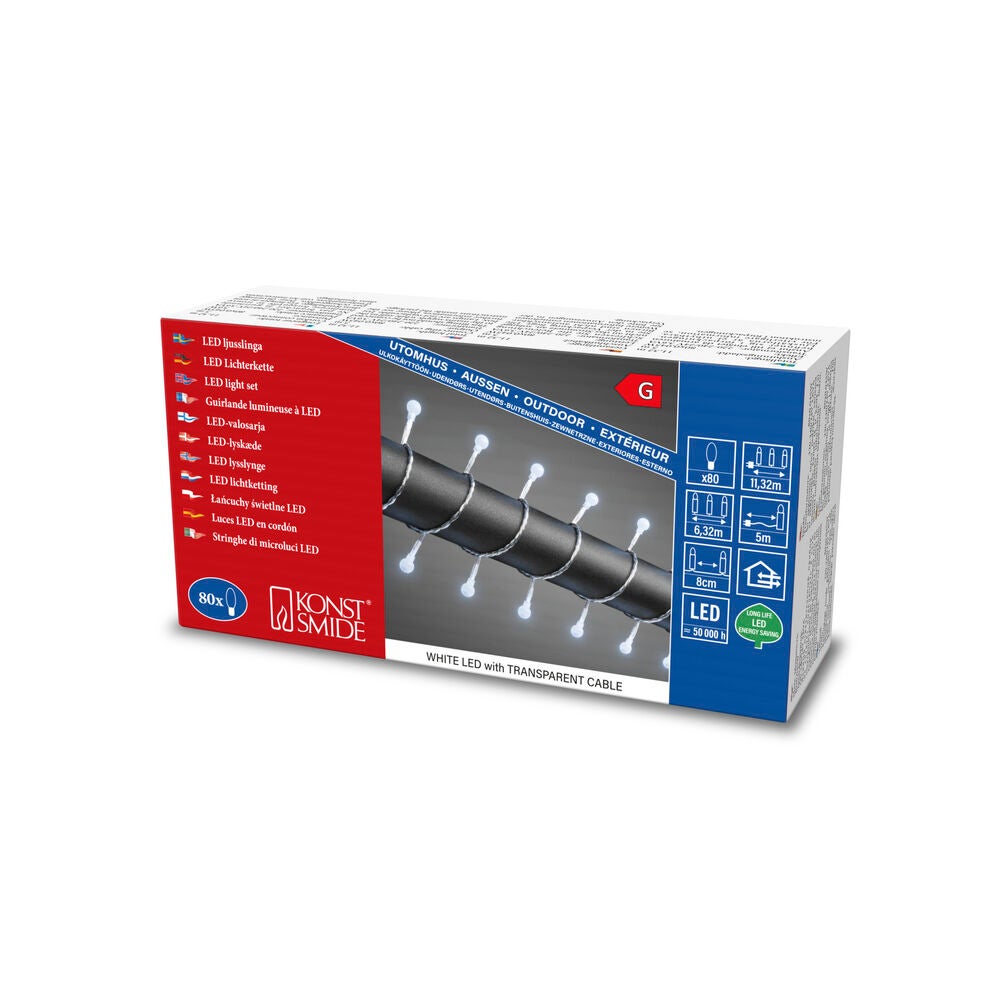 Slinga 80 vita LED