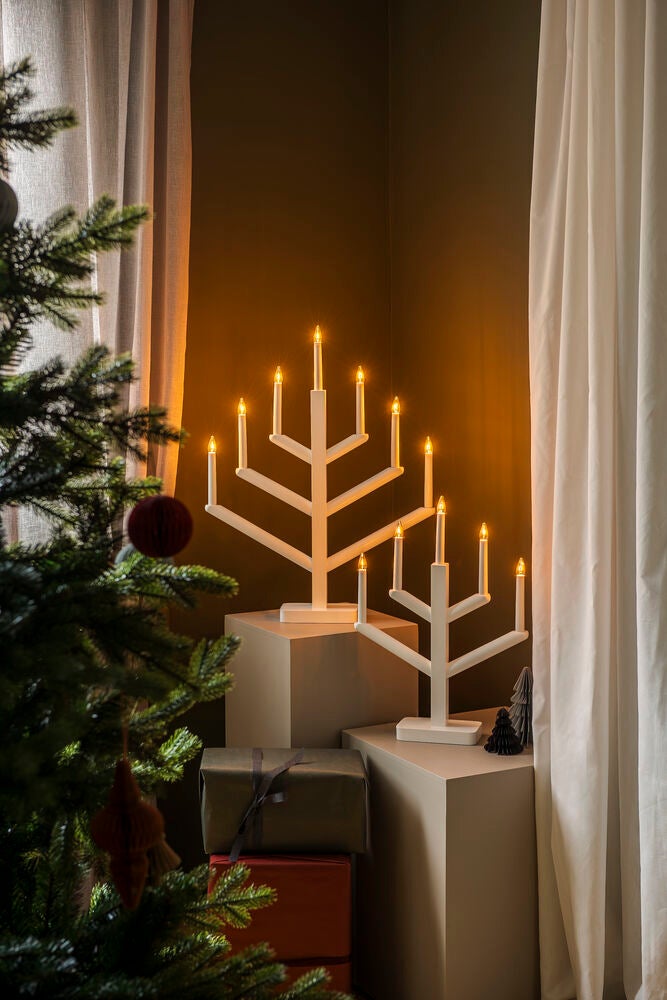 Holzleuchter Holz 5 Lampen Grü