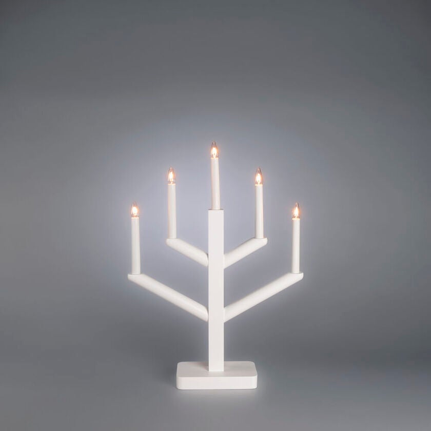 Holzleuchter Holz 5 Lampen Wei