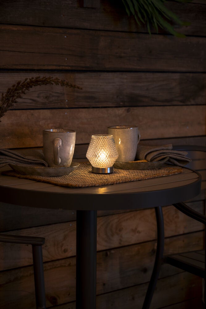 Rechargeable Glass Candle. LED