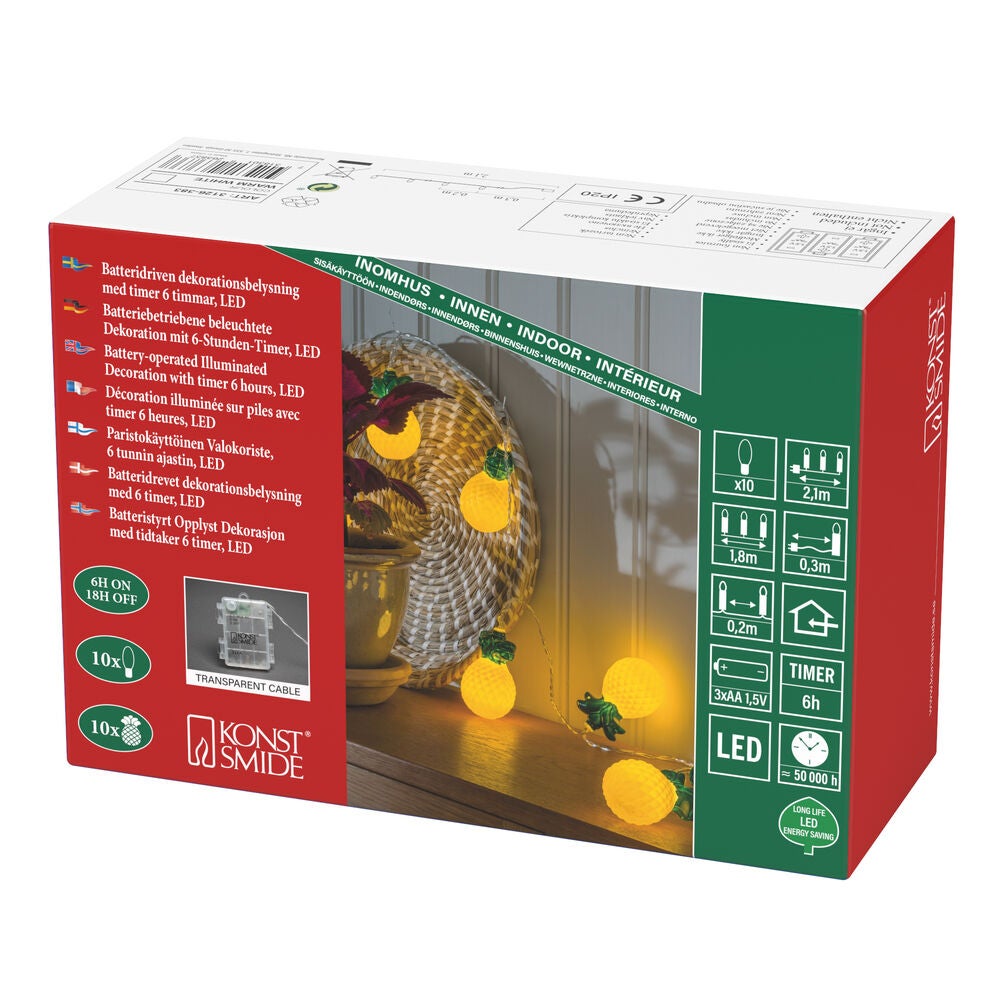 B/O Lightset 10 pineapples LED
