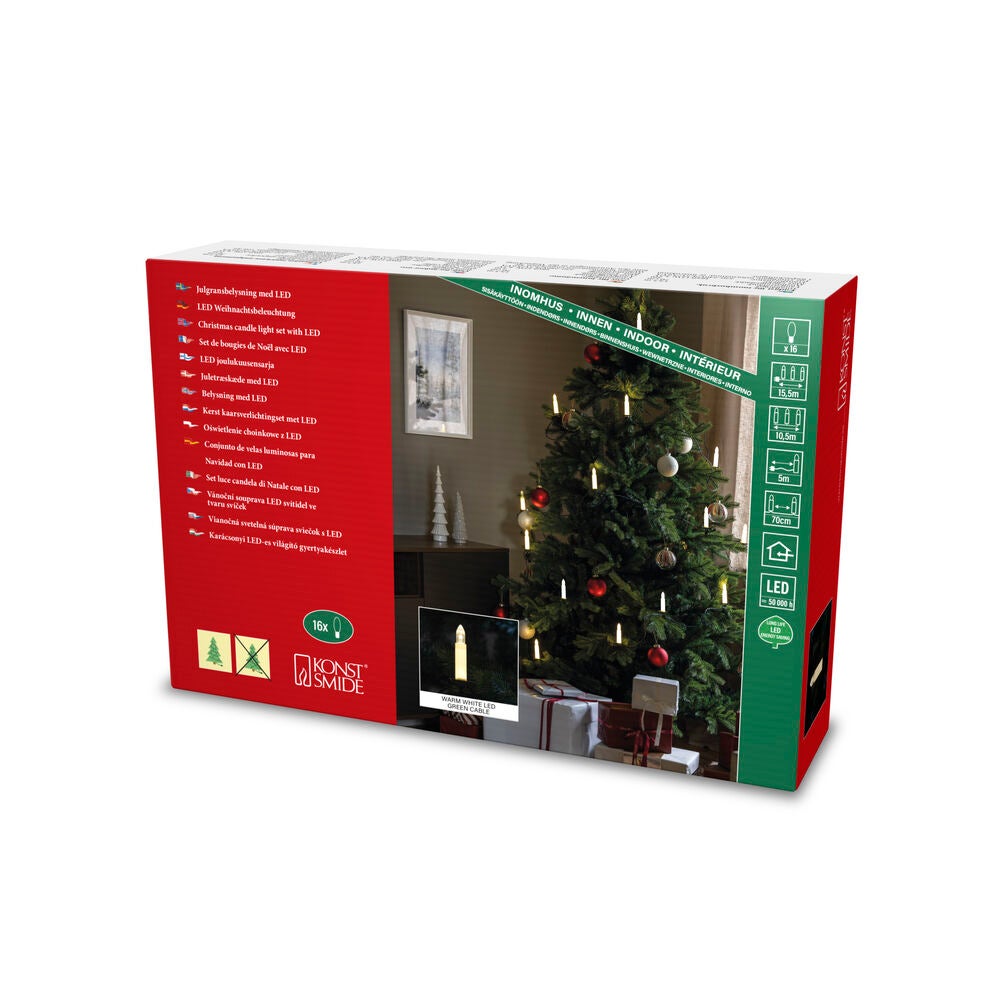 LED Baumkette,Topbirnen,16 LED