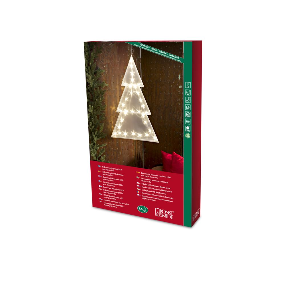 Plastic tree, star effect, LED