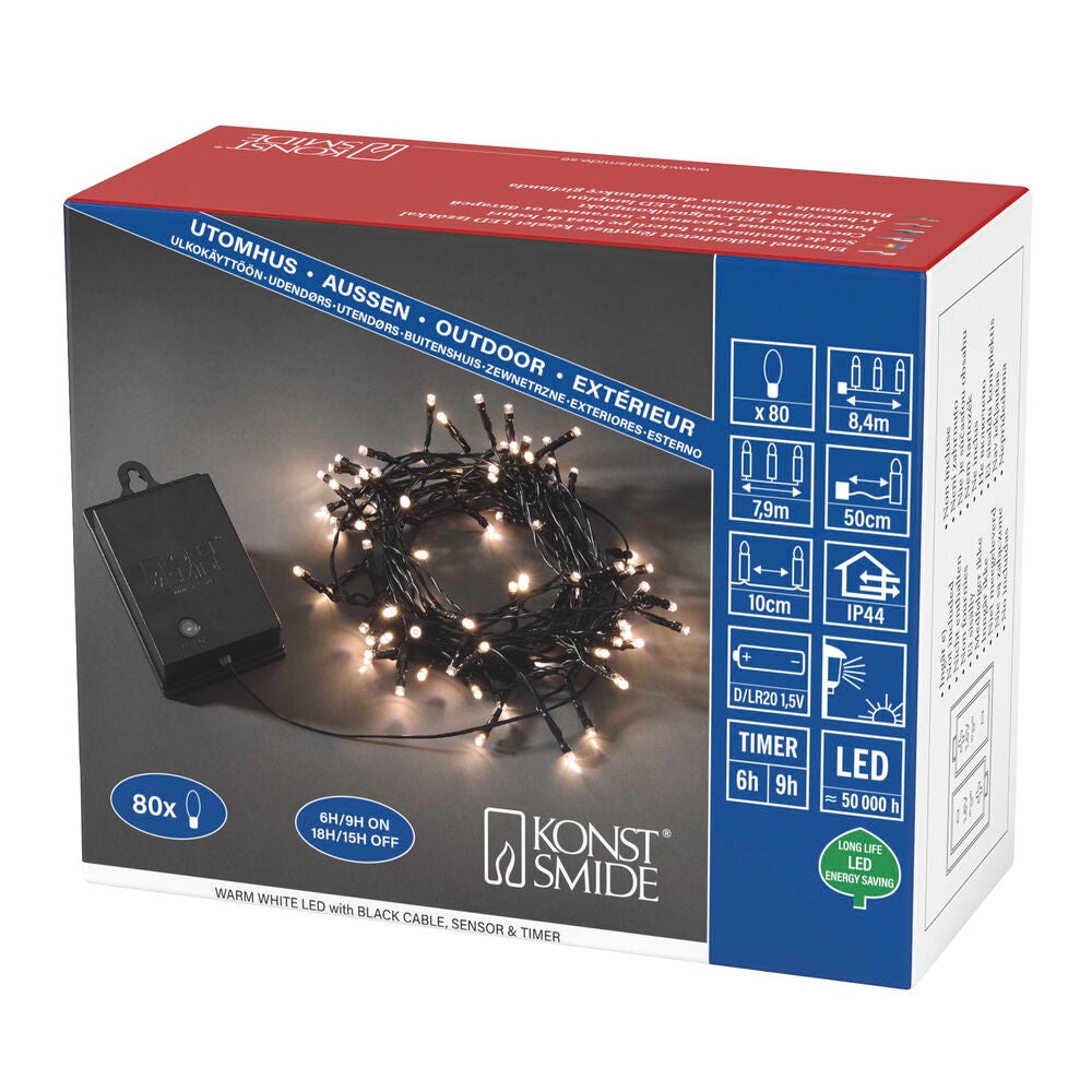Slinga 80 varmvita LED