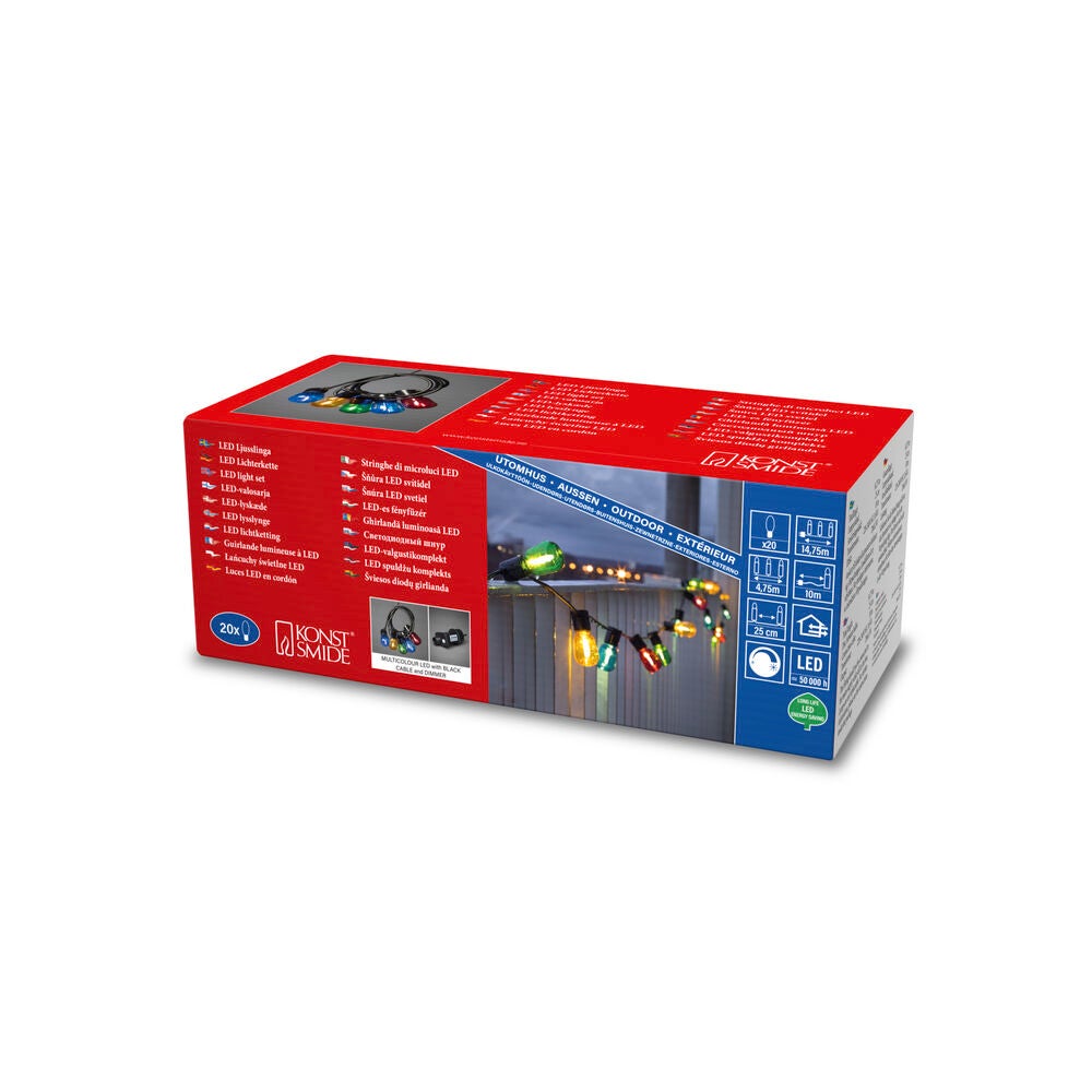 20 Clear Oval Bulb Set LED