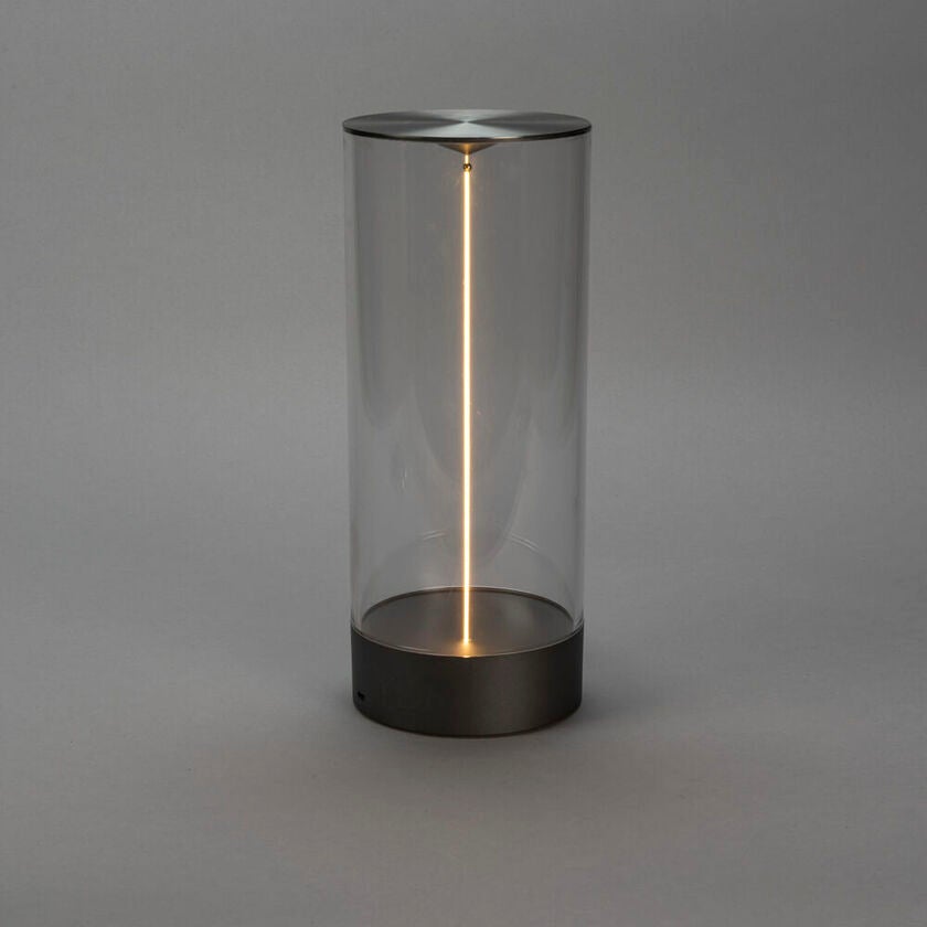 Edison L bordslampa M.Grå USB