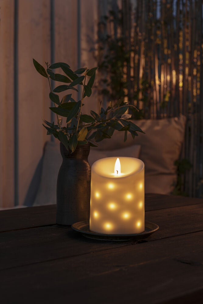 B/O candle LED 10,5x13,7cm