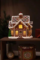 B/O juldekor. Pepparkakshus