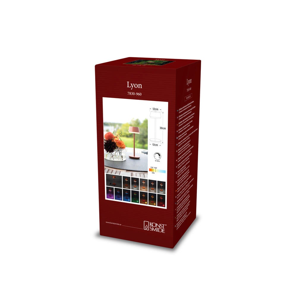 Lyon bordslampa usb Teracotta