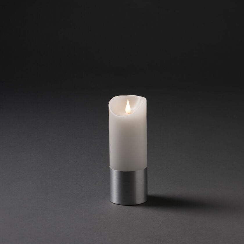 Vaxljus med silverfolie 20,5cm