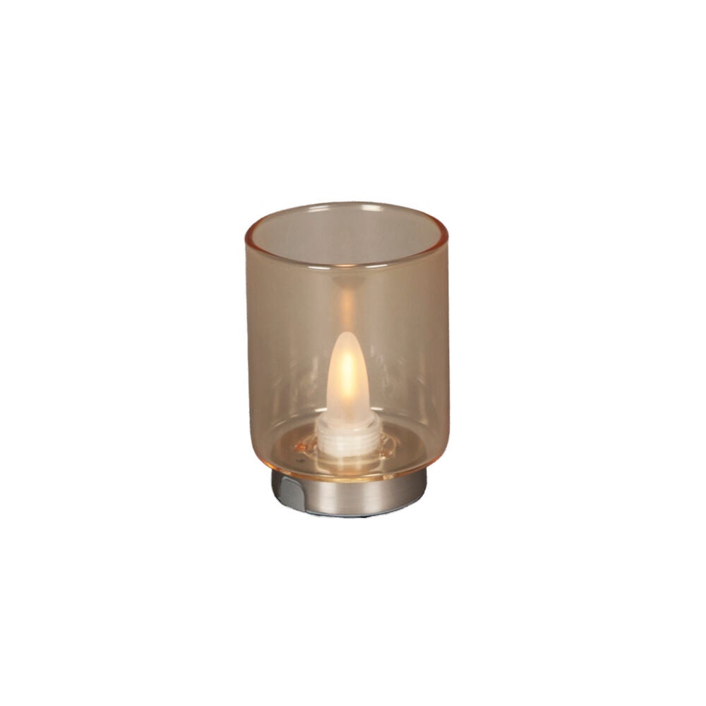 Rechargeable Glass Candle. LED