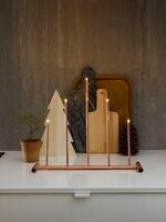 Elljusstake 5 lj LED metall