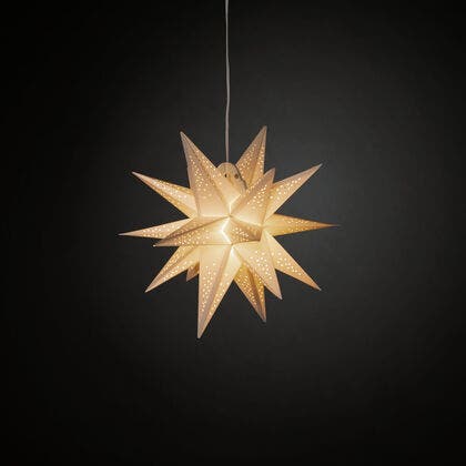 3-D  White Paper Star 45cm LED