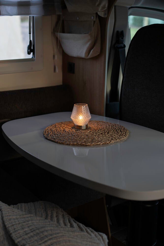 Rechargeable Glass Candle. LED