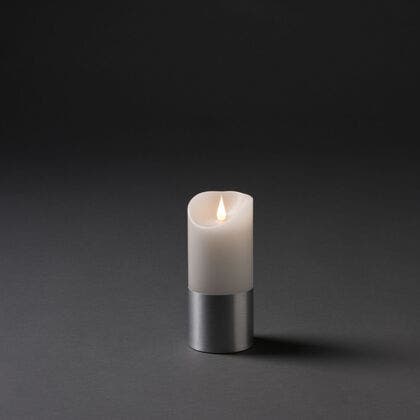 Vaxljus med silverfolie 17,5cm