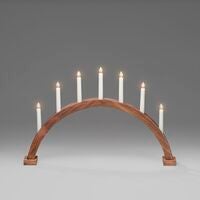 Holzleuchter, braun gebeizt