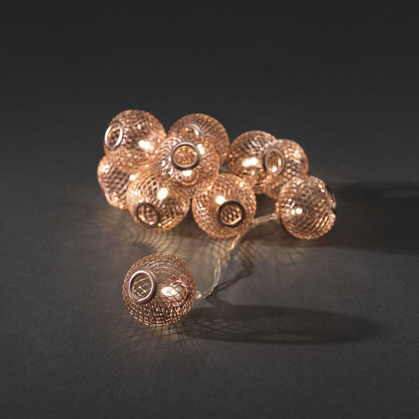 Light Set 10 Copper Balls LED