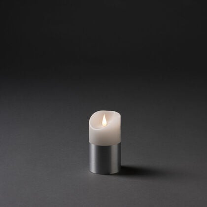Vaxljus med silverfolie 13,5cm