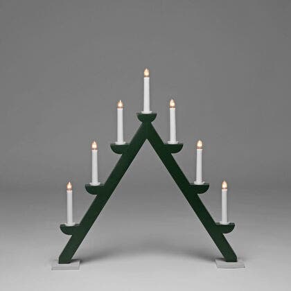 7 Bulb Candlestick, Green