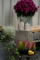 LED candle Beige 12cm 2xAA