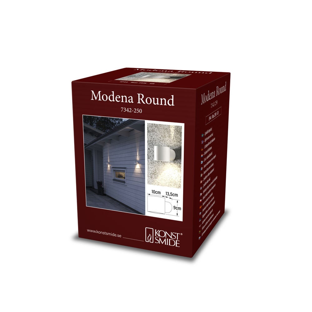 Modena Round Wall Light White