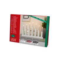 White Candlestick, 7 Bulbs