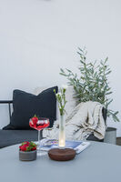 Biarritz bordslampa silver USB